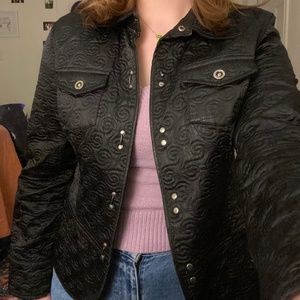 I.E. Black Quilted Jacket